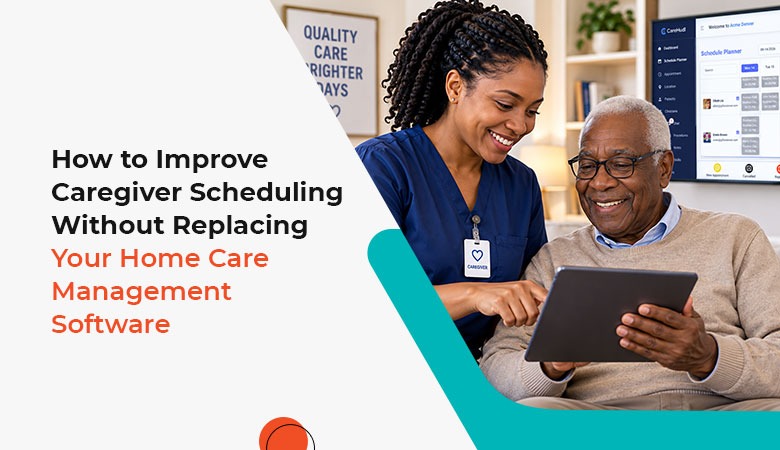 Home care scheduling coordinator reviewing an improved caregiver schedule